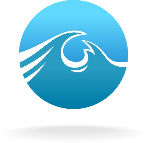 wave logo vector image