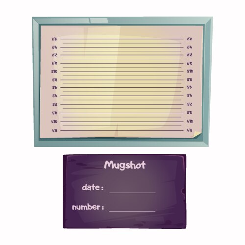 Police mugshot lineup template Vector Image