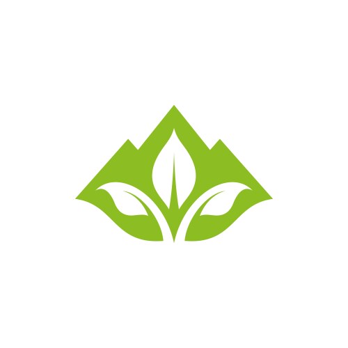 Mountain hill pine tree logo Royalty Free Vector Image