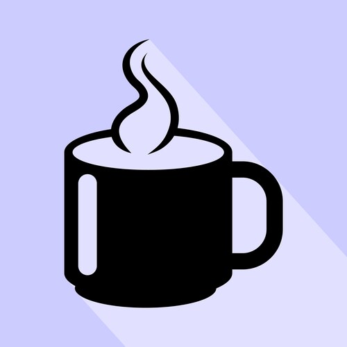 Hot cup coffee icon isolated Vector Image