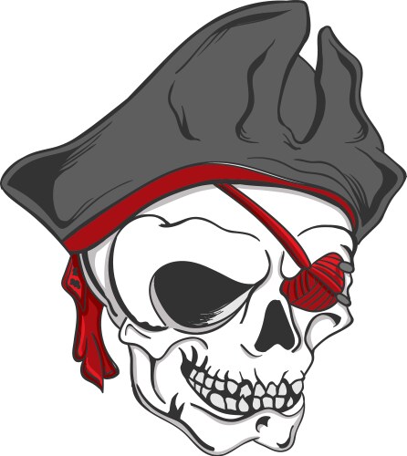 Pirate skull Royalty Free Vector Image - VectorStock