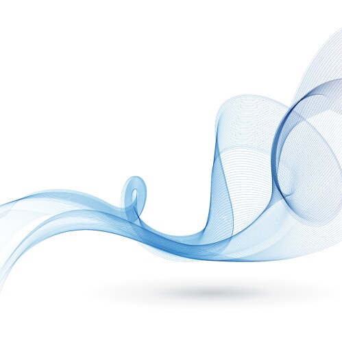 Blue abstract wave background Royalty Free Vector Image