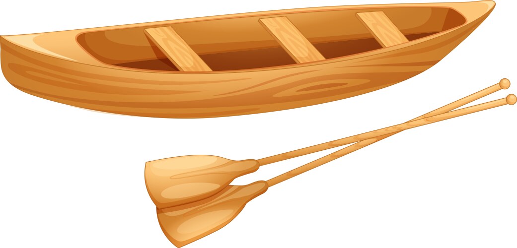 canoe on white vector