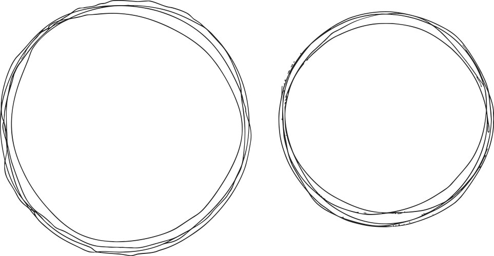 Continuous one line drawing of black circle vector image