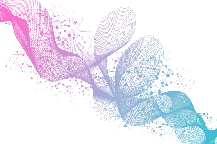 Big Data Visualization Background Modern Vector Image