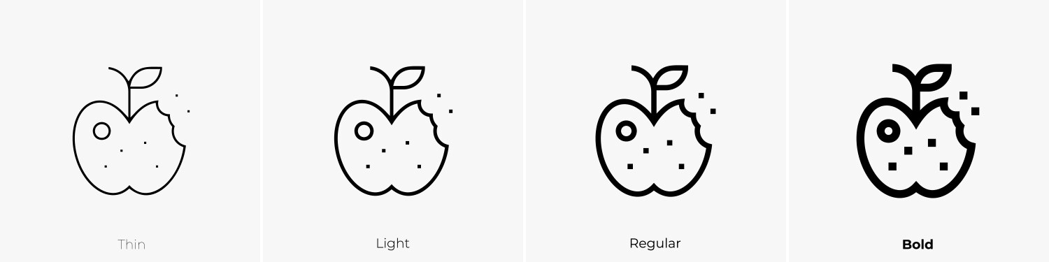 Rotten food waste icons set – Royalty-Free Vector | VectorStock