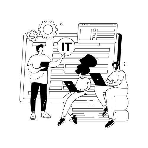 Information technology courses concept landing – Royalty-Free Vector ...