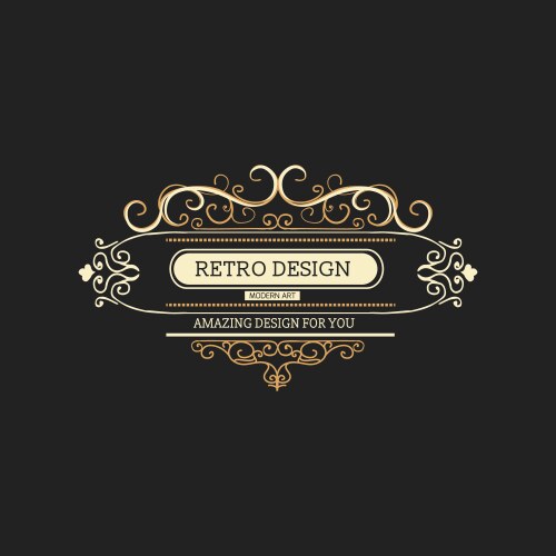 Luxury monogram logo Royalty Free Vector Image