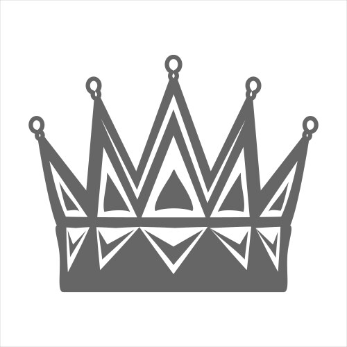 Crown black icon Vector Image
