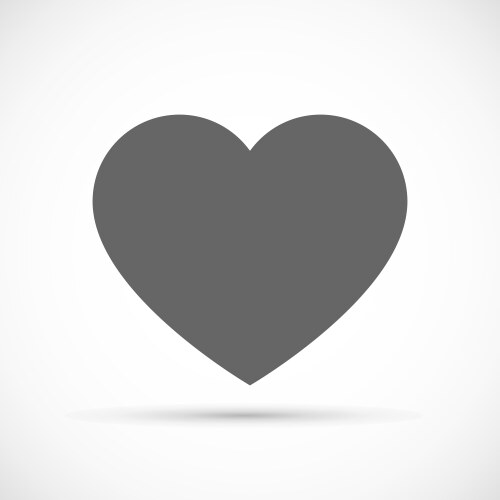 Flat heart icon Royalty Free Vector Image - VectorStock