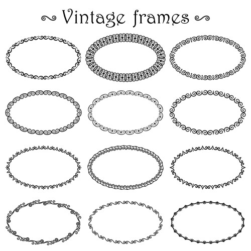 Frame oval Royalty Free Vector Image - VectorStock