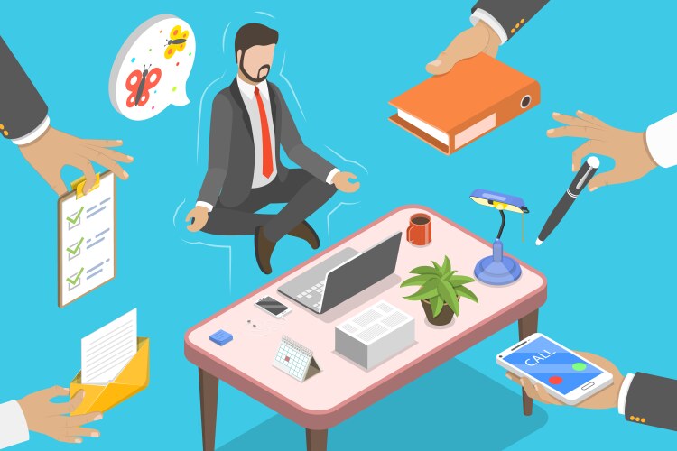 3d isometric flat conceptual Royalty Free Vector Image