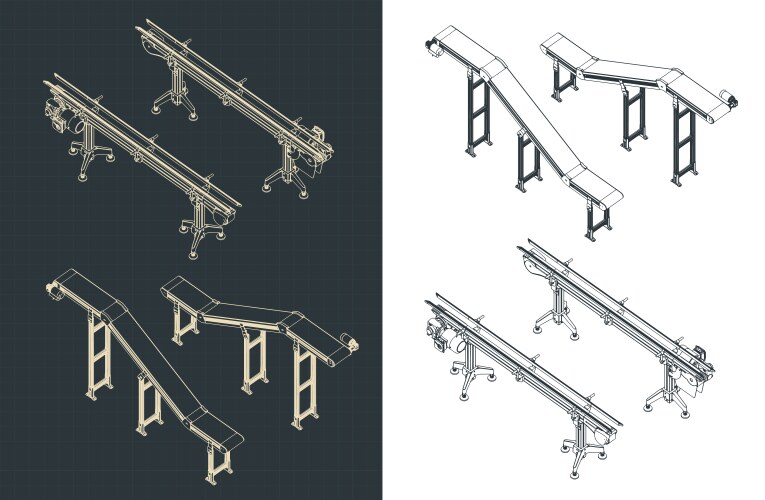 Conveyor lines vector image