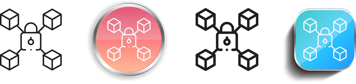 Lock icon thin linear regular and button style vector image