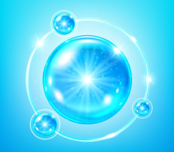 Blue collagen solution vector image