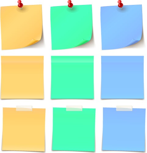 Post it note paper Royalty Free Vector Image - VectorStock