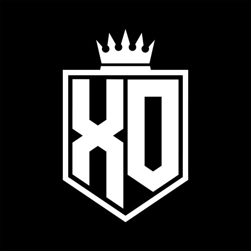 Jc letter monogram with shield shape crown Vector Image