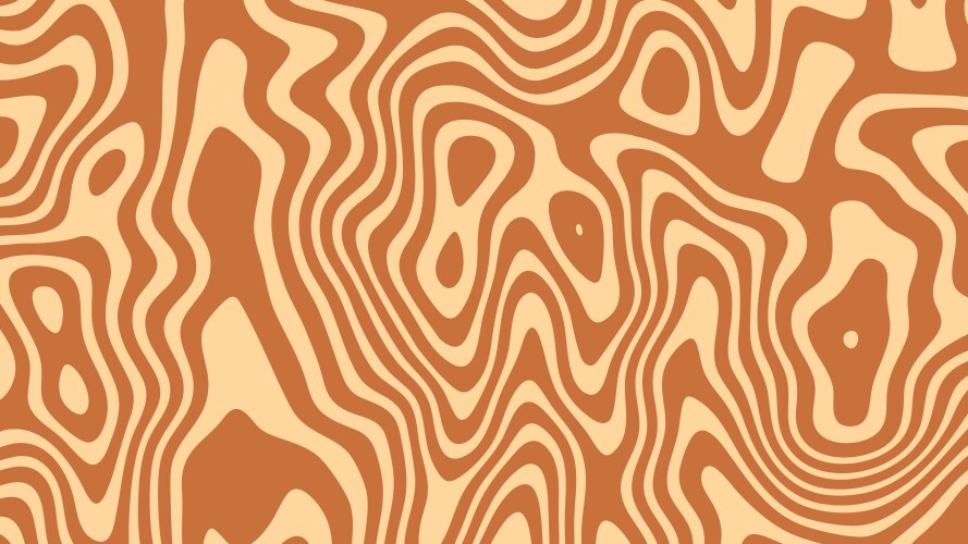 Caramel pattern background with wavy peanut butter vector image