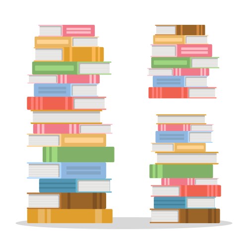 Stack books vector image