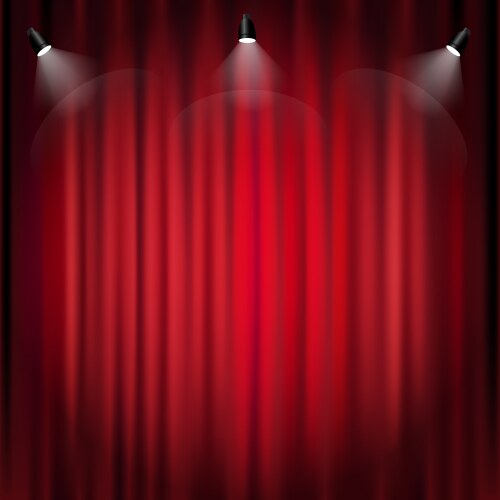 Red Theater Backdrop Vector Image