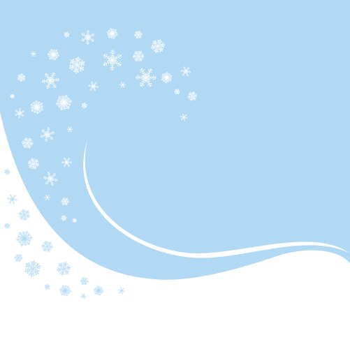 Wave of snowflakes vector image