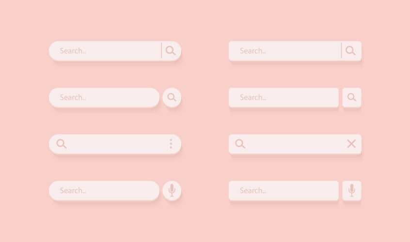 3d search bar browser button for website and ui vektorbild