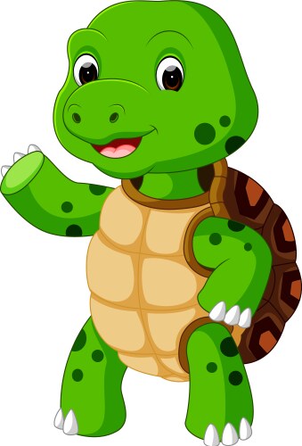 A cute turtle character cartoon Royalty Free Vector Image