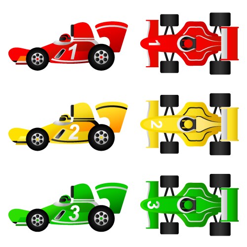 Racing Car - Top View – Royalty-Free Vector | VectorStock