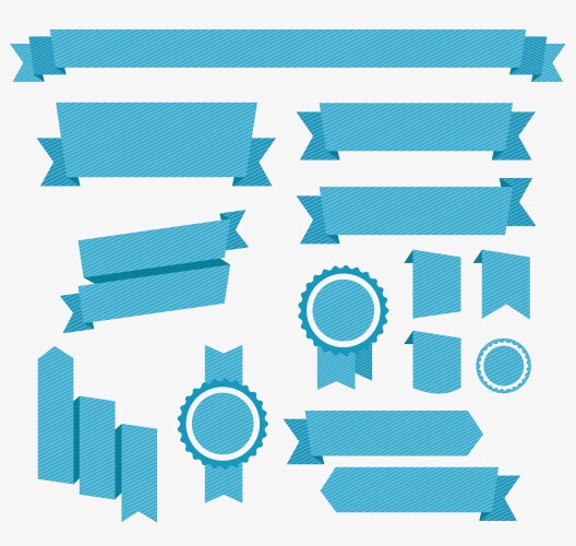Retro styled ribbons collection Royalty Free Vector Image