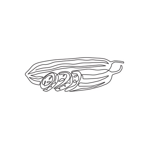 Single continuous line drawing whole Vector Image