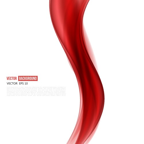 Abstract stylish red white wave background design Vector Image