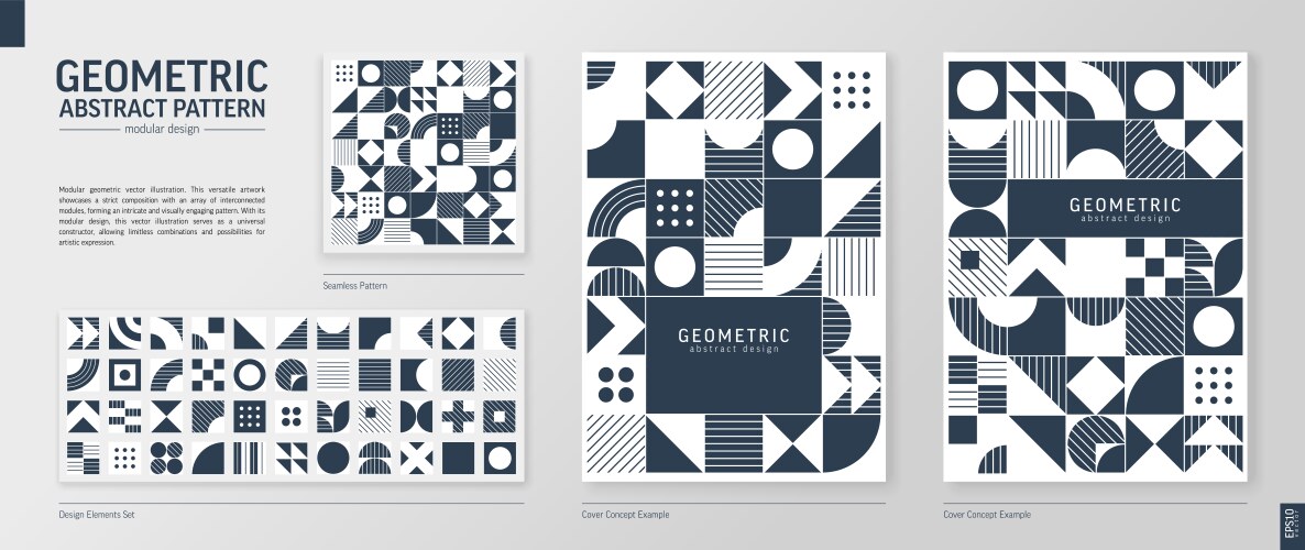 Abstract shapes basic brutal forms and retro Vector Image
