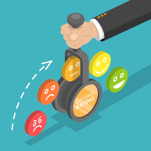 3d conceptual of customer Royalty Free Vector Image