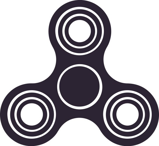 Fidget Spinner Silhouette Vector Image