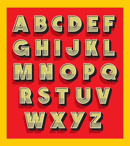 Retro Vintage Lettering Style Vector Image