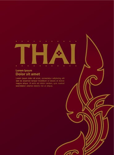 thai art element for graphic design vector image