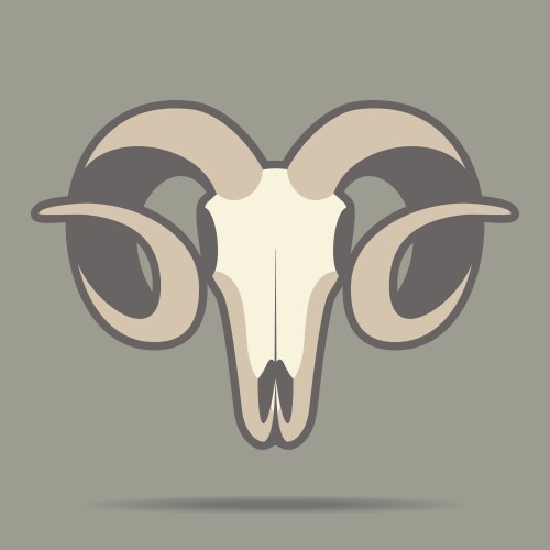 Ram Skull Mascot Vector Image