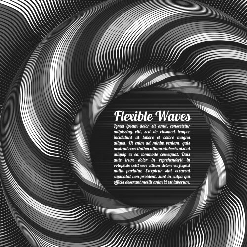 Abstract waved lines texture grey and white Vector Image
