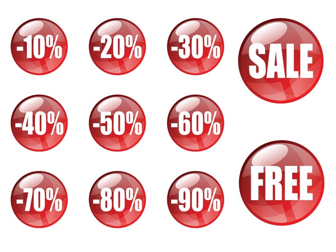 Colorful Button Set Vector Image