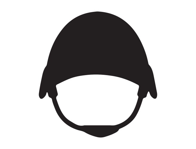 military helmet silhouette art vector image