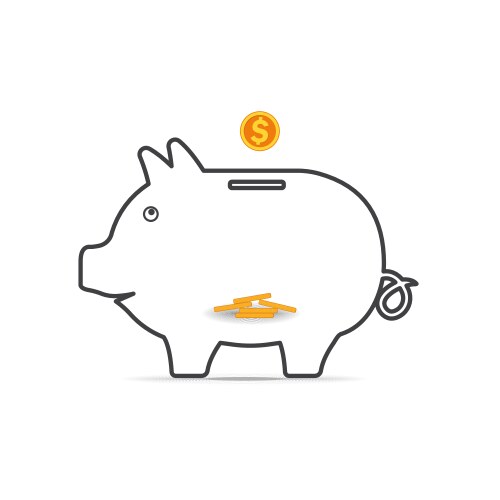 Piggy bank icon vector image