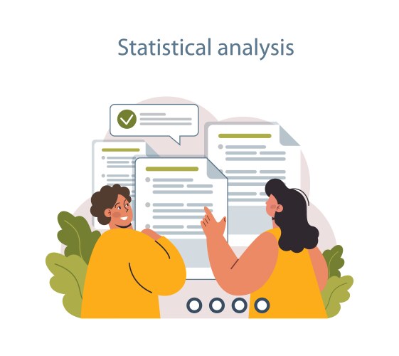 Predictive analytics process of using data vector image