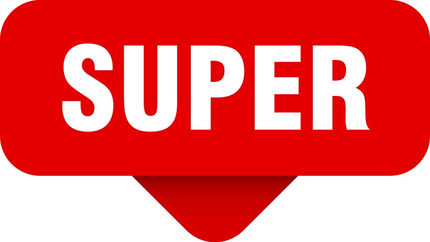 Super sticker super sign on transparent background