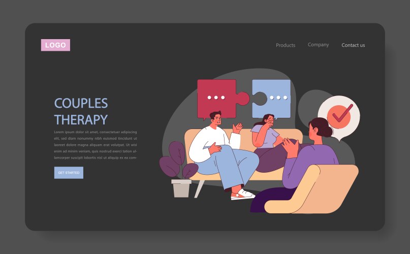 Couples therapy concept vector image