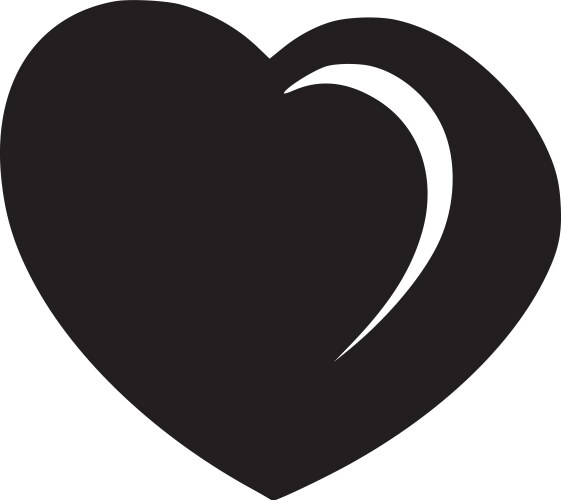 heart - minimalist and simple silhouette vector image