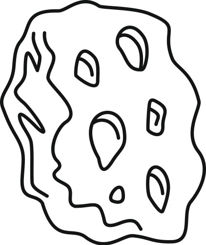 Space Asteroid Outline Icon vector image