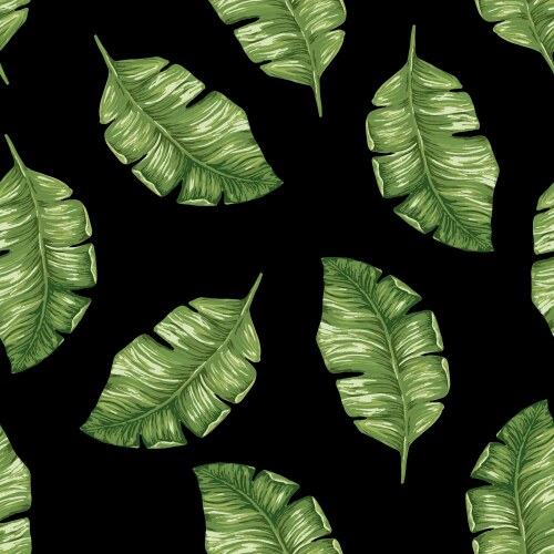 Seamless tropical pattern with palm leaves Vector Image