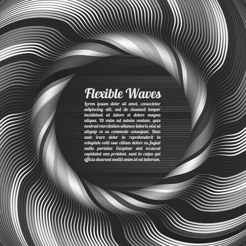 Abstract waved lines texture grey and white Vector Image