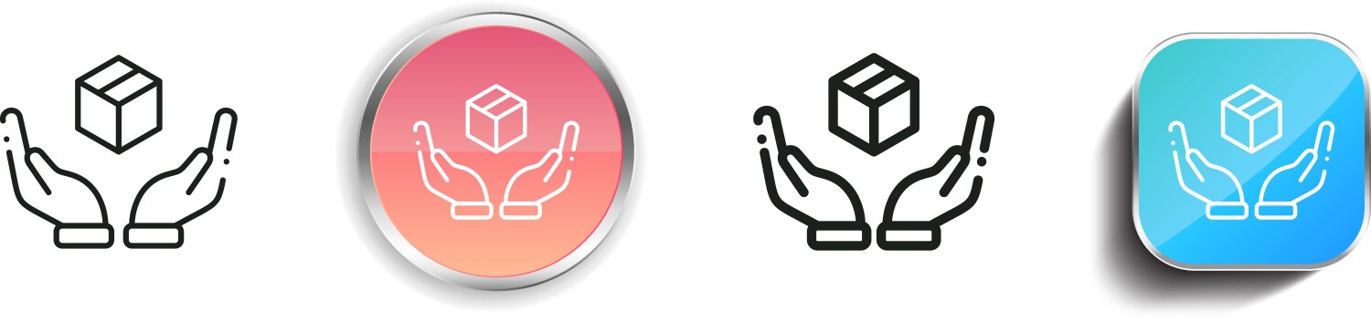Logistics icon thin linear regular and button vector image