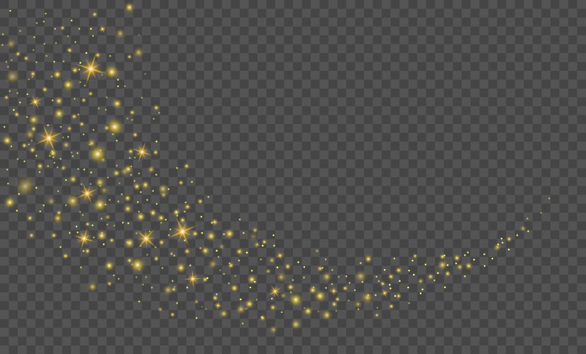 Gold glitter particles background effect Vector Image